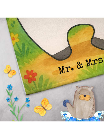 Mr. & Mrs. Panda Gästetuch Einhorn Herz Design ohne Spruch in Weiß