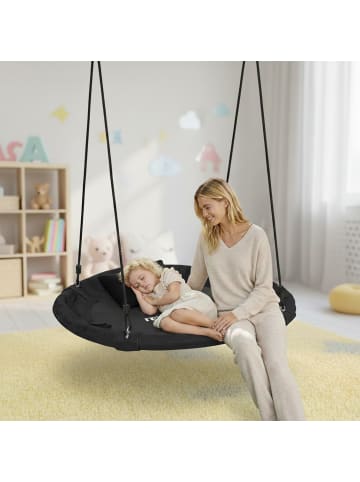 relaxdays Nestschaukel in Schwarz – 100 cm