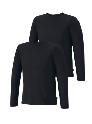 H.I.S Langarmshirts 2er Pack in Schwarz