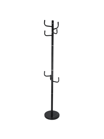 relaxdays Garderobenständer in Schwarz - (B)30 x (H)176 x (T)30 cm