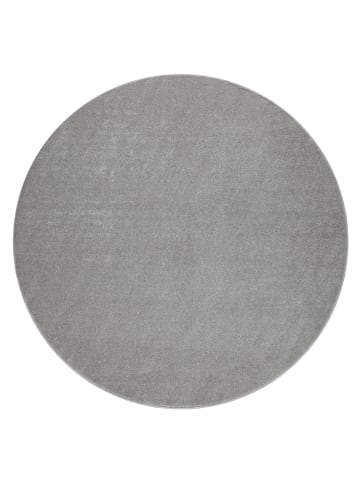 KADIMA DESIGN Waschbarer Teppich waschmaschinenwaschbar Unifarben Küche, Flur in Silber