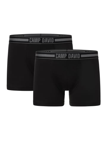 CAMP DAVID  Boxershort 2er Pack in Schwarz