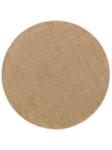 Snapstyle Hochflor Velours Teppich Luna Rund in Terracotta