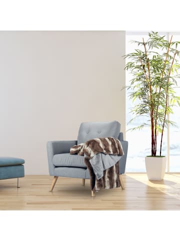 relaxdays 3 x Felldecke in Braun - 150x200 cm