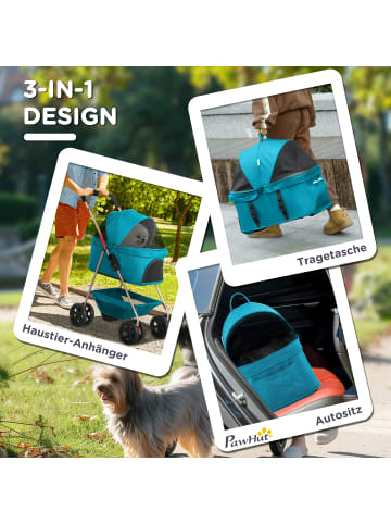 Pawhut Hundewagen 76L x 50B x 102H cm