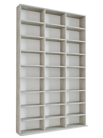 VCM  Holz CD DVD Standregal Bücherregal Regal Megosa XL in Beton-Optik