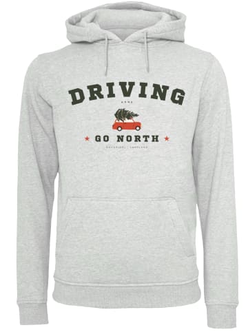 F4NT4STIC Hoodie Driving Home Christmas in grau meliert