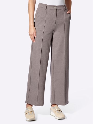 Heine Jerseyhose in beige-taupe-meliert