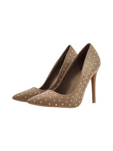faina Damen Pumps Mit Nieten in Kamel