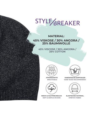 styleBREAKER Feinstrick Beanie Mütze in Oliv