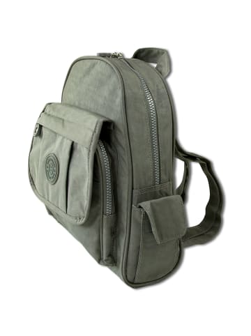 Bag Street Cityrucksack, Freizeitrucksack Nylon grau ca. 26cm breit ca. 30cm hoch