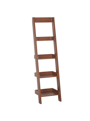 Beliani Bücherregal MOBILE DUO in Braun - (W) 45 x (H) 169 x (L) 43 cm