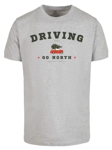 F4NT4STIC T-Shirt Driving Home Weihnachten in grau meliert