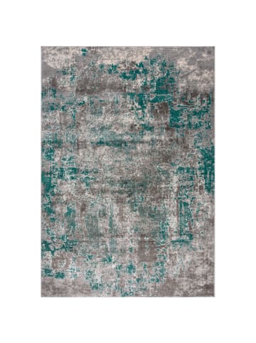 KADIMA DESIGN Abstrakte Kunst-Teppiche in Premium-Qualität in Grün-Grau