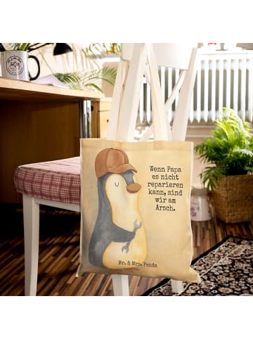 Mr. & Mrs. Panda Stofftragetasche Wenn Papa es nicht reparieren ... in Weiß