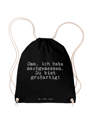 Mr. & Mrs. Panda Jutebeutel Oma, ich habe nachgemessen.... mit S... in Schwarz