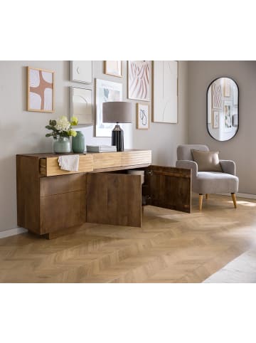 home24 Massives Sideboard REXXIE 3 Türen in Mango