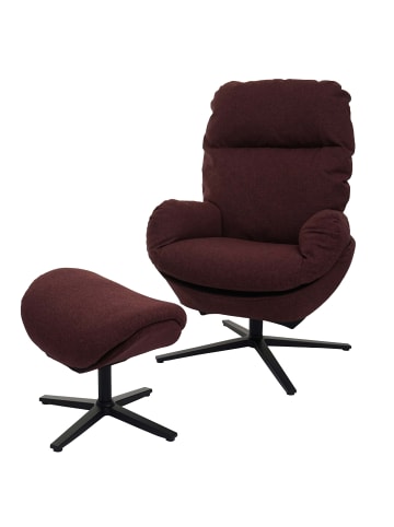 MCW Relaxsessel mit Hocker L12, Bordeaux