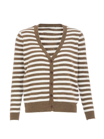 iparo Strickjacke in Coffee Wollweiss