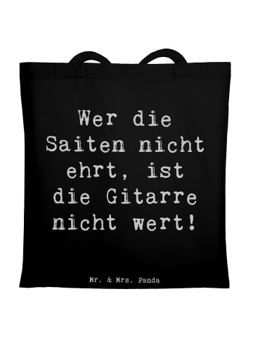 Mr. & Mrs. Panda festivaltasche Spruch Gitarre Wert mit Spruch in Schwarz