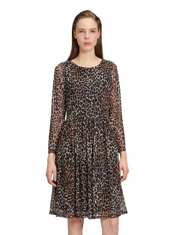 Vera Mont Freizeitkleid mit Rundhalsausschnitt in Brown/Dark Blue