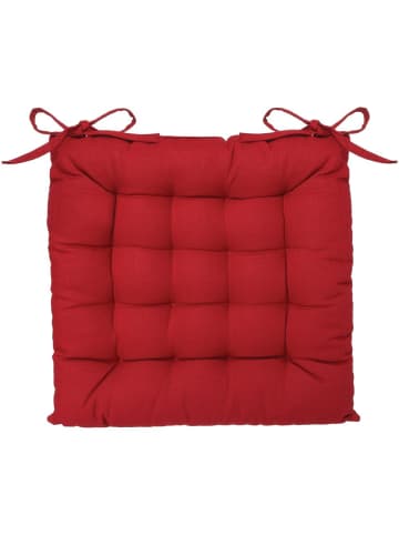 Atmosphera Créateur d'intérieur Stuhlkissen mit Ziersteppung in Rot, 38 cm