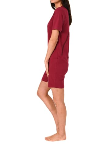 NORMANN Pflegeoverall kurzarm Reißverschluss Rücken und Bein - 88696 in beere