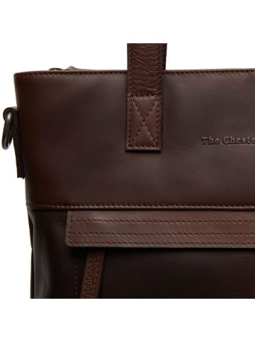 The Chesterfield Brand Nunavik Schultertasche Leder 33 cm Laptopfach in brown