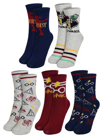 Harry Potter 5er Pack Harry Potter Socken Sneaker Kindersocken Söckchen in Mehrfarbig