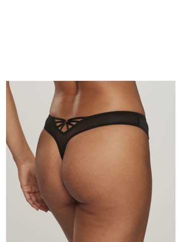 PETITE FLEUR GOLD String in schwarz