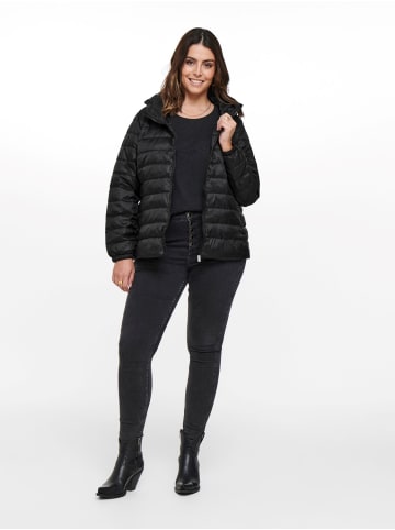 ONLY Carmakoma Wattierte Puffer Stepp Übergangsjacke Plus Size Übergrößen in Schwarz