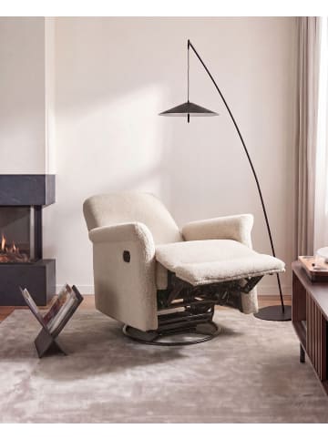 Beliani Fernsehsessel ECHION in Beige/Schwarz - (W) 82 x (H) 100 x (L) 90 cm
