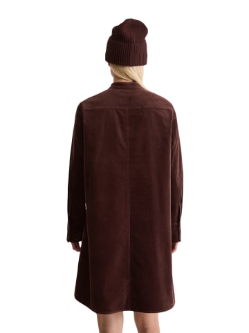 Marc O'Polo Samt-Hemdblusenkleid A-Shape in Black Cherry
