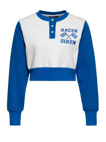 Queen Kerosin Queen Kerosin Pullover Racer Queen in weiß