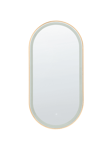 Beliani Badezimmerspiegel CHIDDES in Silber/Gold - (W) 60 x (H) 120 x (L) 3 cm