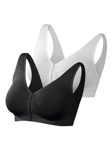 MAXXMEE SLIMmaxx Traum-BH mit Reißverschluss - Komfortträger - 2er-Set Gr. XL - bügel