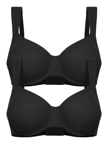 Conturelle 2er Pack Minimizer BH mit Bügel in schwarz schwarz