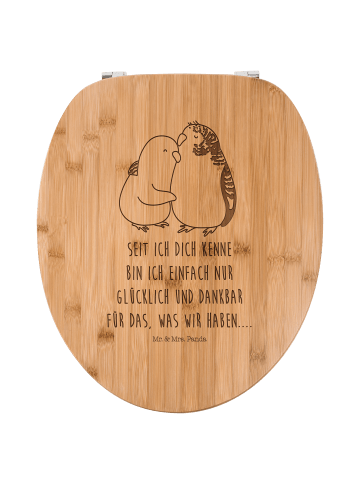 Mr. & Mrs. Panda Toilettensitz Wellensittich Liebe mit Spruch in Transparent