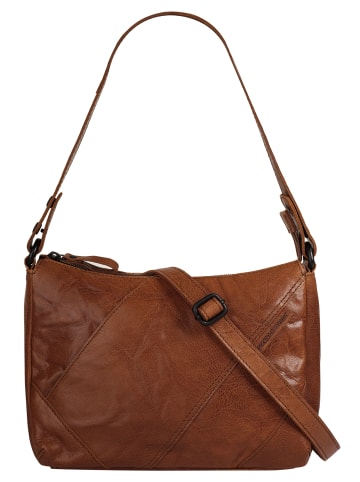 SPIKES & SPARROW Umhängetasche echt Leder in cognac