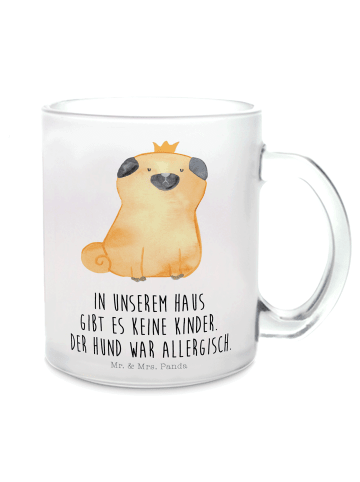 Mr. & Mrs. Panda Teetasse Mops Krone mit Spruch in Transparent