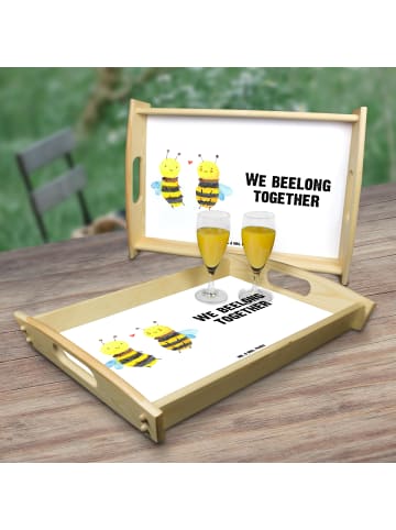 Mr. & Mrs. Panda Tablett Biene Verliebt mit Spruch in Weiß