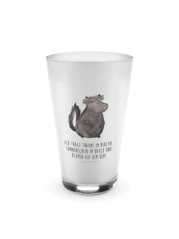Mr. & Mrs. Panda Teeglas Stinktier  mit Spruch in Transparent