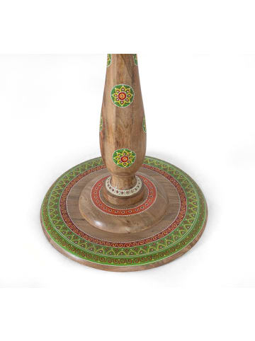 Giner y Colomer Runder handbemalter Esstisch aus Mangoholz in Multicolored