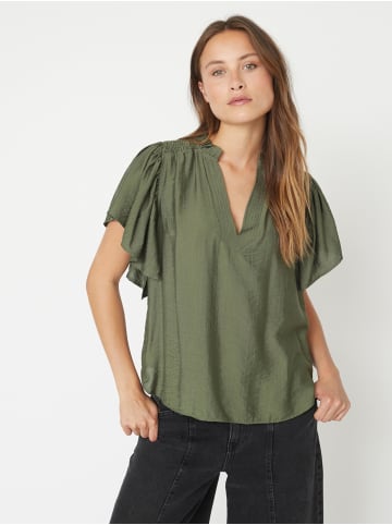 Co'couture Top HeraCC SS Frill in Army