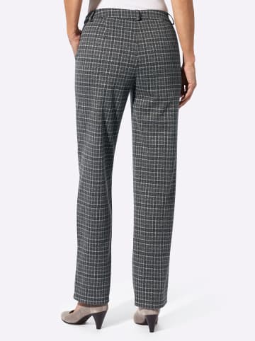 WITT WEIDEN Stoff-Hose in anthrazit-ecru-gemustert