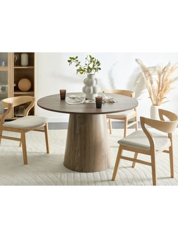 Beliani Esszimmertisch OYEN in Braun - (W) 120 x (H) 77 x (L) 120 cm