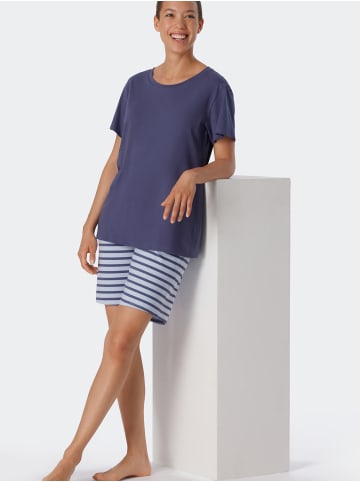 Schiesser Shorty Essential Stripes Bermuda in Blau