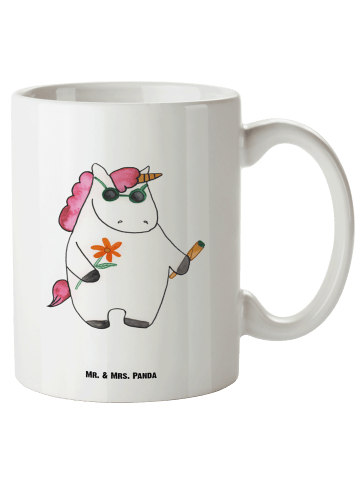 Mr. & Mrs. Panda Haferl Einhorn Woodstock ohne Spruch in Weiß