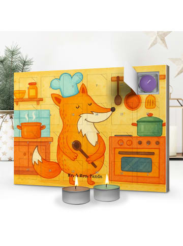 Mr. & Mrs. Panda Adventskalender Fuchs Koch Design ohne Spruch in Weiß
