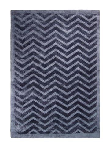 Kayoom Kurzflor Teppich Luxury 410 in marineblau - rechteckig